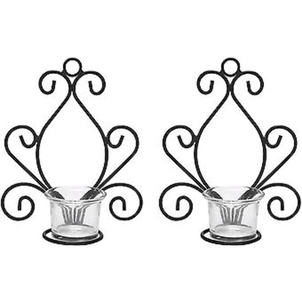 Lysestager, vægmonterede fyrfadsstager, til soveværelse, badeværelse, stue, foyer, balkon D