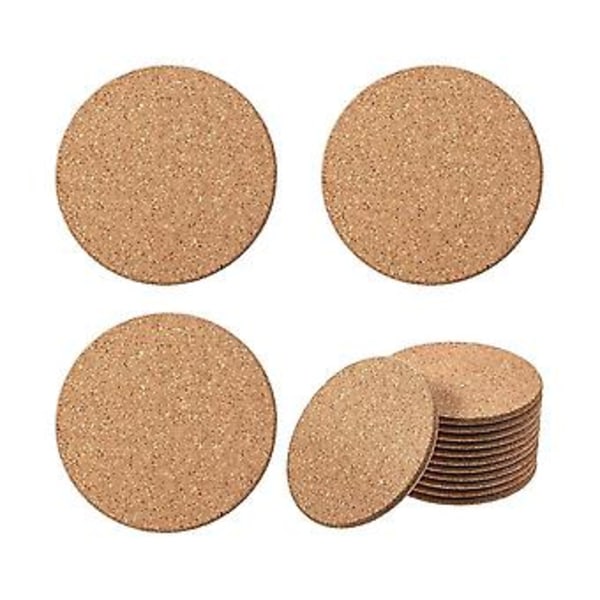 Tykk Drikkeunderlag i Tre, 12 stk Korkunderlag for Drikke, 10 cm Tykke Drikkeunderlag i Tre, Sett for Planter Bar