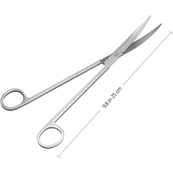 Akvariumväxt Saxar Rostfritt Stål Vågsaxar för Fisktankväxter 25CM