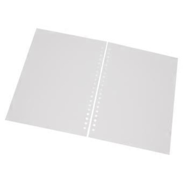 50 stk. arkbeskytter papirinnbinding matt A5 20 hull PP plast for presentasjon hvit