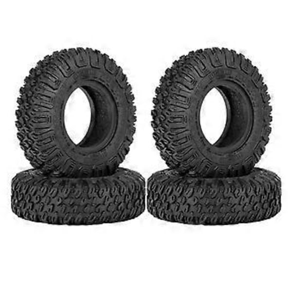 4 st 85mm 1.55 Metall Beadlock Fälgar Däck Set för 1/10 RC Crawler Bil Axial Jr D90 ,C