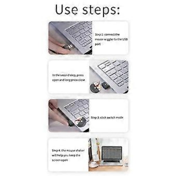 2 stk. USB Musejiggler, Uoppdagelig Automatisk Datamaskin Musebeveger Jiggler, Holder Datamaskinen Våken, Musebevegelse