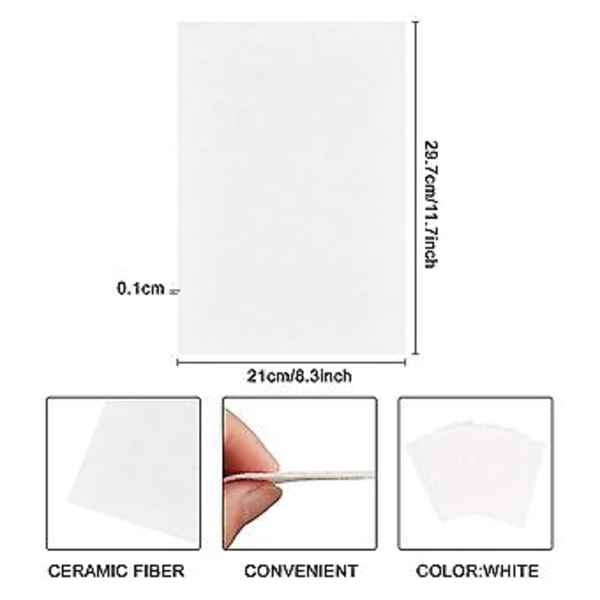 20 st 29,5x21 cm Keramisk Fiber Rekt Miave För Diy Smältande Glas J