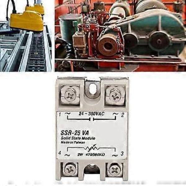 Solid State Relæ 25A Enkeltfaset 2W 470/560K Input AC 24380V Output SSR til Maskinudstyr