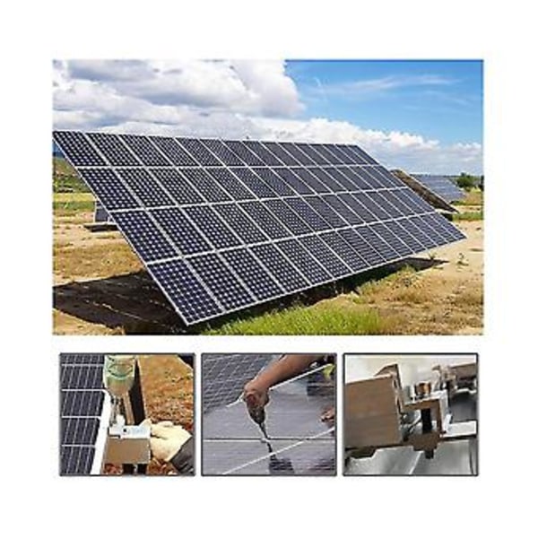 15 st Aluminium Ändstycke Ersättning Solpanel Fäste Solcellspanel Fästen Tillbehör För M