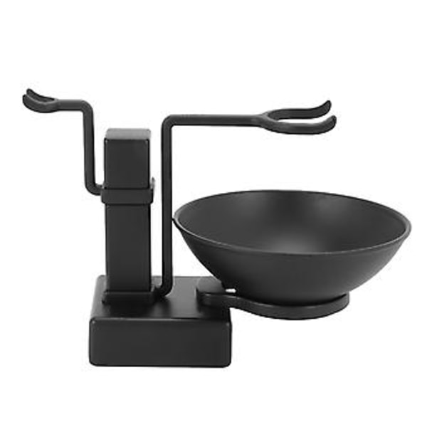 Bath Barber Miesten Metallinen Parranajosetti D - Parrasuti H Hylly + Mukikulho Musta