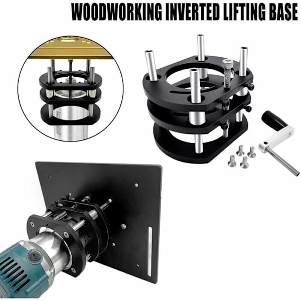 Träfräslyftbord, Fräslyftprecisionsbord, för motordiameter 64-65mm, Maximal lyft 51mm..