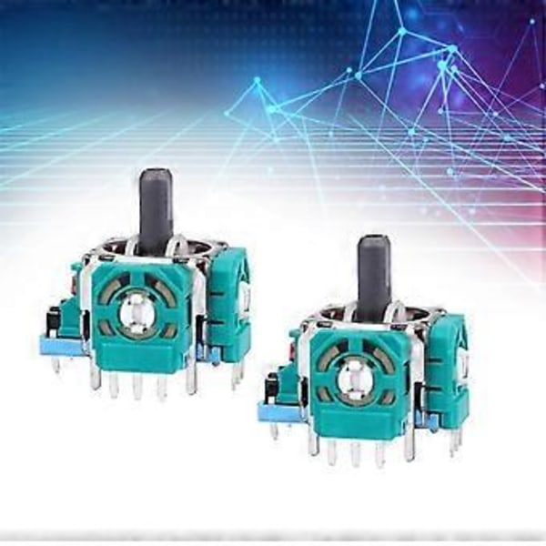 4 st Analoga Joystick med Joystick-kåpor för 3D Analog Joystick Potentiometer med 2 Joystick Gummiringar
