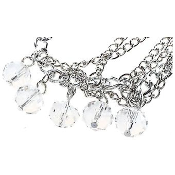 Silver Sommarstil Smycken Punk Metall Multilayer Tofs Kroppskedja Guld Silverpläterad Lång Kristall
