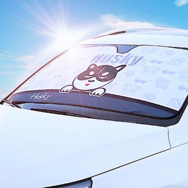 Solskydd för bil, solskydd för bilruta med tecknat motiv, solskydd för bilruta med ledande teknologi
