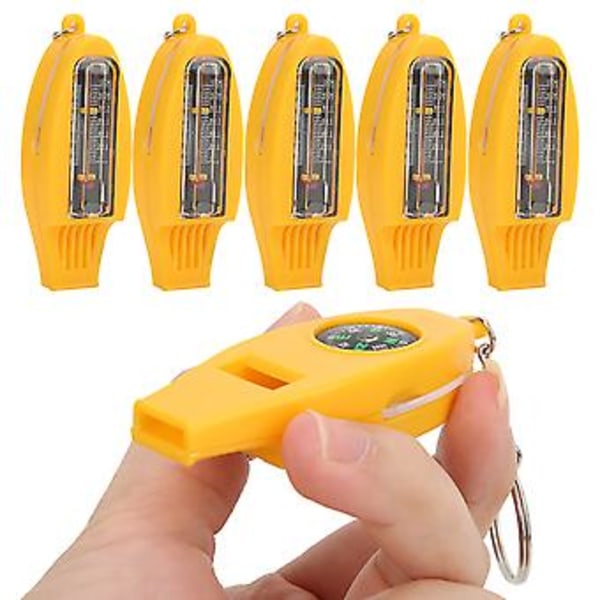 Visselpipa, 5 st 4 i 1 Förstoringsglas Termometer Multifunktionell