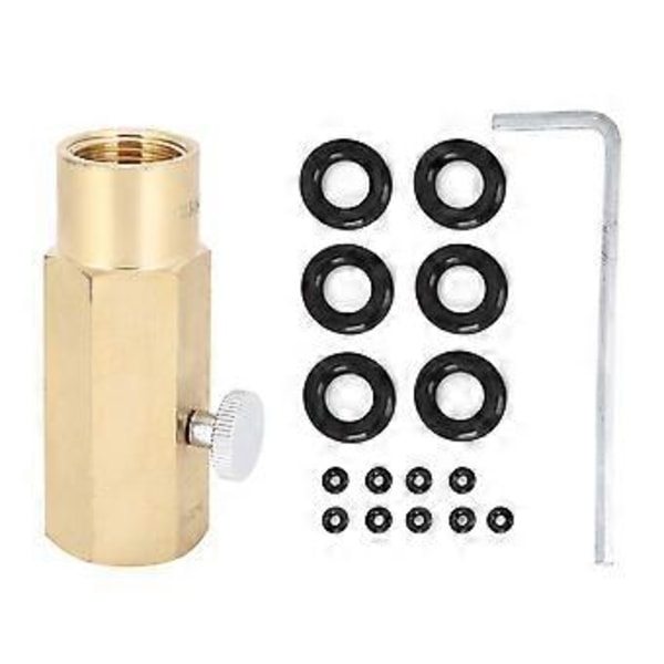 CO2 Adapter Inflasjonsventil Deler Bryggeutstyr Kobling Messing Tr21&#8209;4 til W21.8&#8209;14&#8209;RH