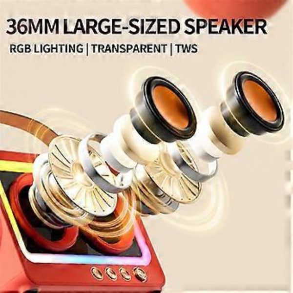 Bärbar Bluetooth Subwoofer Högtalare Trådlös HIFI Ljudlåda Mini Bluetooth Trådlös Mp3 Högtalare Krämvit