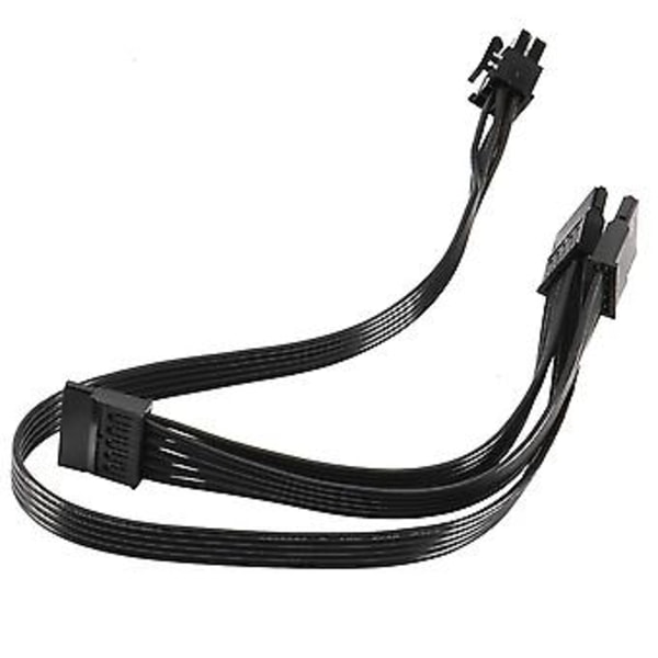 2 stk. 6-pinners til 3x SATA-driverkabel for Supernova 650 750 850 1000 1600 2000 G2 G3 P2 T2 Gs