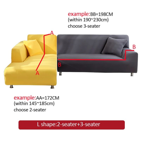 Stræksofabetræk Stræksofa- og lænestolsbetræk til stue 3-sæder 190-230cm-DENUOTOP