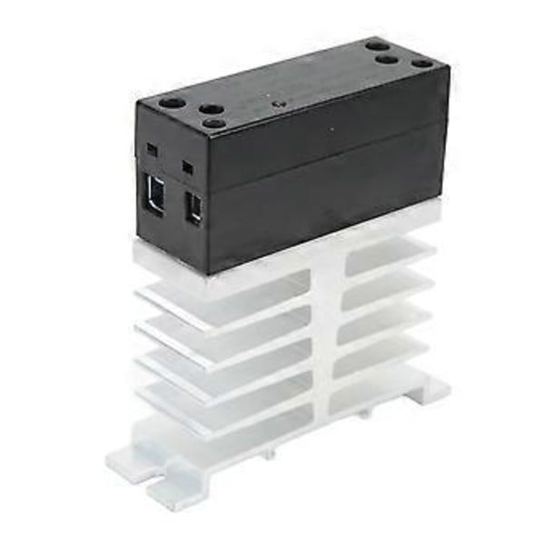 AC till AC Solid State Relä med Kylfläns Flamskyddsmedel 70-280VAC Ingång 24-480VAC Utgång SSR Modul 80A
