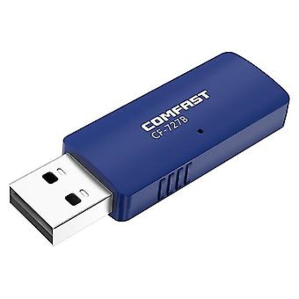 Wifi Adapter 1300mbps 5g+2.4ghz Dobbel Tann 4.2 Usb Trådløs For Datamaskin Blu
