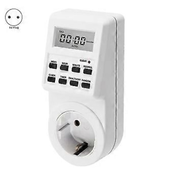 Digital Timer Uttag Elektronisk 24h Kök Timer Programmerbart Uttag EU-kontakt