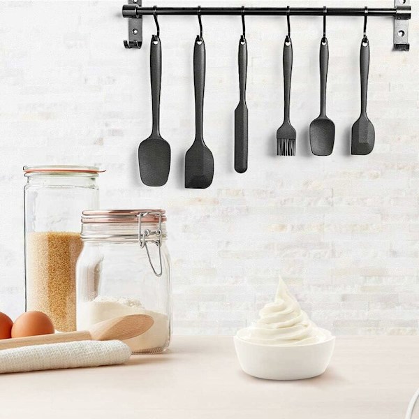 SiliCone Spatel, Köks Spatel, Mat SiliCone Köksredskap, Svart-Fei Yu