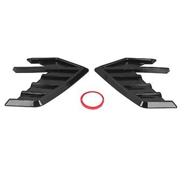 Side Vent Sticker, 2 stk. Gloss Sort Side Vent Dekorations Trim Bil Haj Gæller Fineste Materialer
