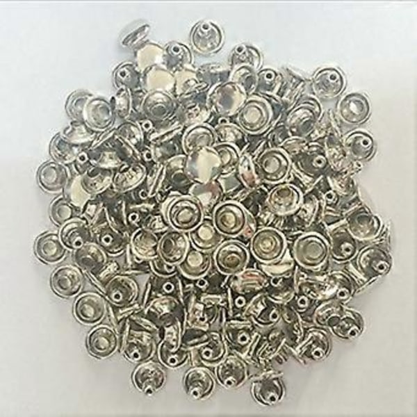 100 st DIY Nitar Metallplatta - Silver