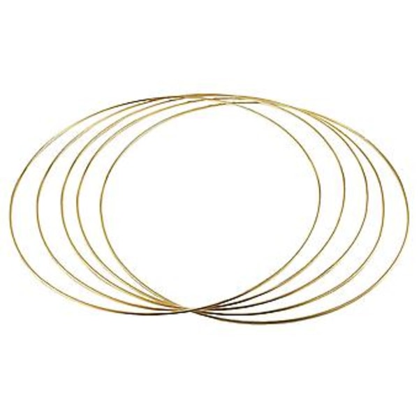 5 Pakke 14 Tommers Lar Metall Fl Bøyle Krans Makrame Bøyleringer For DIY Krans R, C