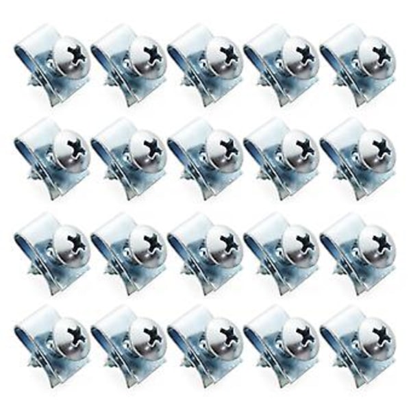 20 Set Främre Sköld- Grill Skruv Bult U Mutter Kit U Typ Mutter Bilfästen Clips