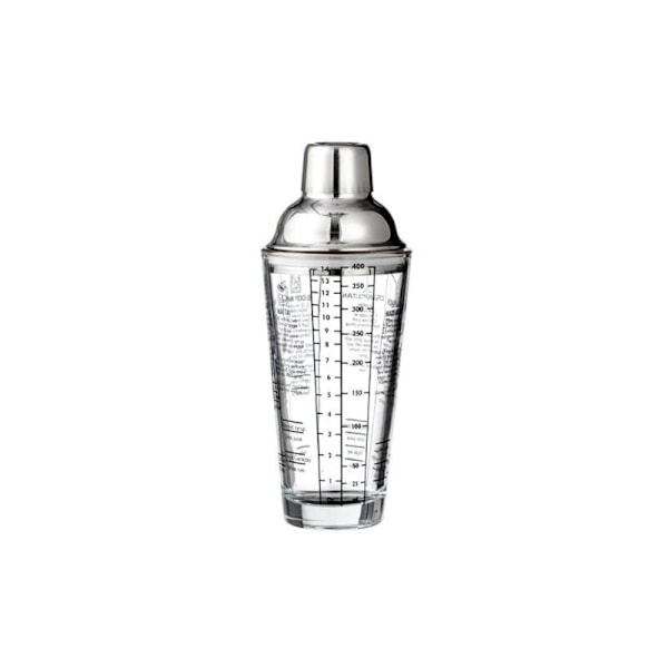 Rustfritt stål glass med skala Bartender glass Shaker Melkete glass 450ML (hvit),