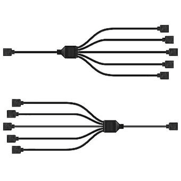 2 kpl Tuuletin Rgb Jakaja Adapterikaapeli Emolevyn Jatkojohto 5v 3 Pin Tuuletin Kaapelin Jakaja Tietokoneelle