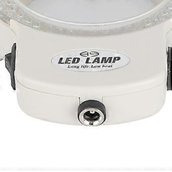 Justerbar 144 LED Ringlyskilde for Stereomikroskop og Kamera AC100-240V EU Plugg