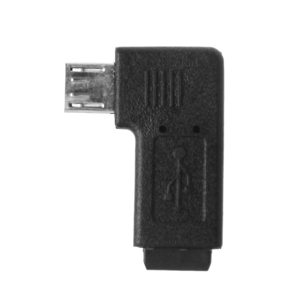 90 vasen oikeakulmainen mini USB 5-nastainen naaras-mikro USB -urosdata-synkronointisovitin