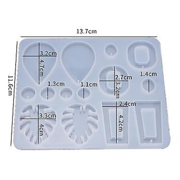 DIY Ørering Harpiksform, Dinglende Ørering Silikoneform, UV Epoxyform, Til Smykkefremstilling