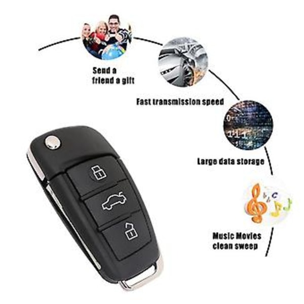 USB Flash Drive Bilnøgle Memory Stick Pen Drive USB Stick til Desktop Laptop (32g)