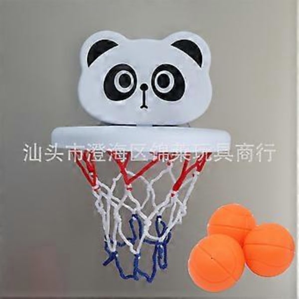 Badrums Basket Lek Vatten Sugkopp Tecknad Basketram Inomhus Mini Skytte Baby Barn Badleksaker Badrum basketkorg (Panda) b