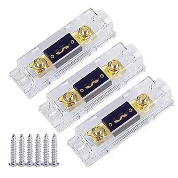 3 stk. ANL sikringsholder Bolt-on sikring Bil sikringsholdere Smeltesikring med sikring 150a sikringer Amp