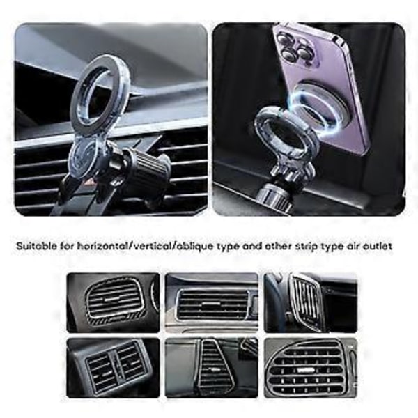 Magnetisk Suge Bil Airvent Telefonholder Stødsikker Universal Håndfri Holder