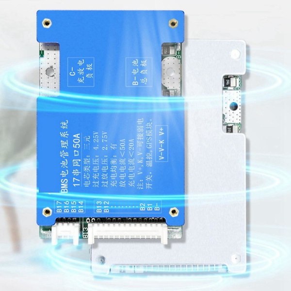 Bms 17s 30a 60v Li-ion Batteri Fælles Port Opladningsplade Med Ntc Temperaturbeskyttelse Til Escoot