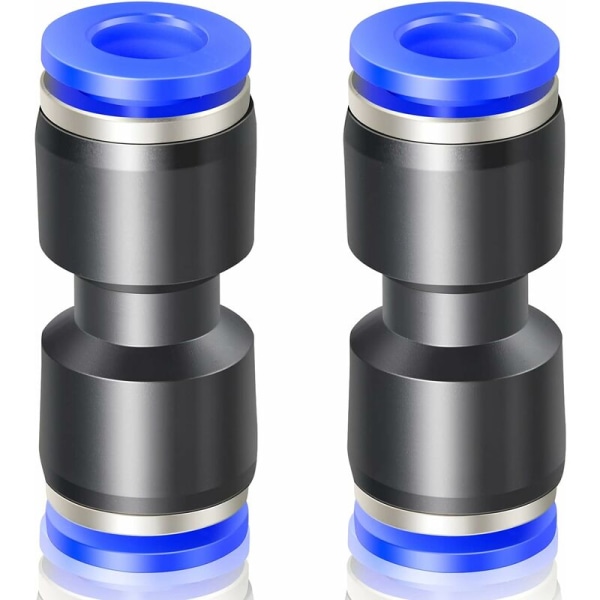 10 Pcs Blue 8mm OD Straight Push To Connect Fittings (PU-8)
