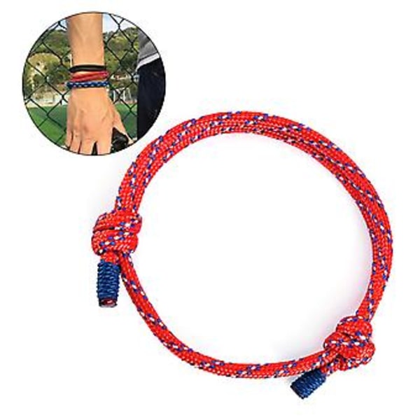 Rött Kamouflage Fallskärmslina Armband - Justerbar Vänskapsdesign