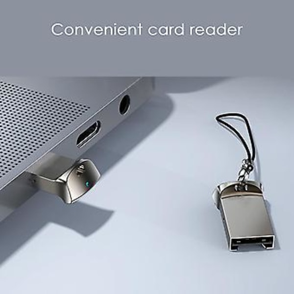Mini TF USB Dator TF Minnesadapter Med LED-indikator För Dator Bil O