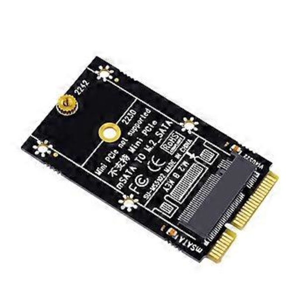 MSATA till M.2 SATA Adapter Expansionskort Stöd SSD 2230 2242 6Gbps Snabb