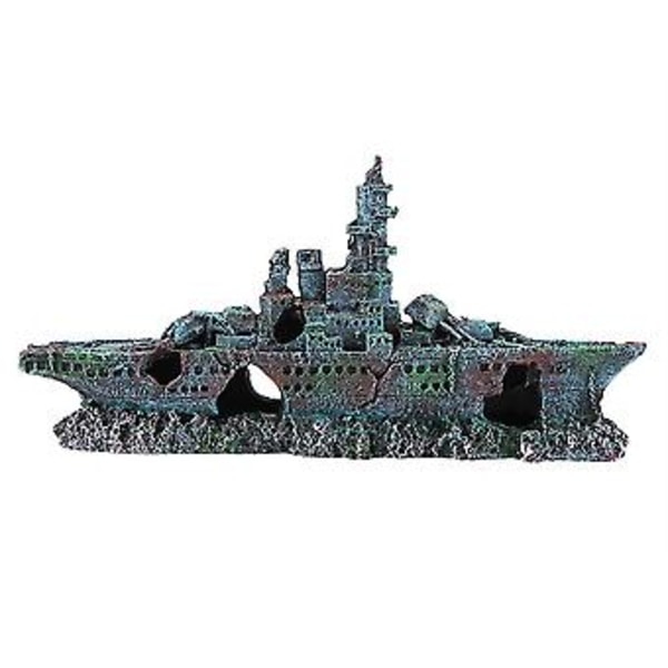 Simuleret Resin Skjul Båd Fisk Tank Akvarium Ornamenter Dekor