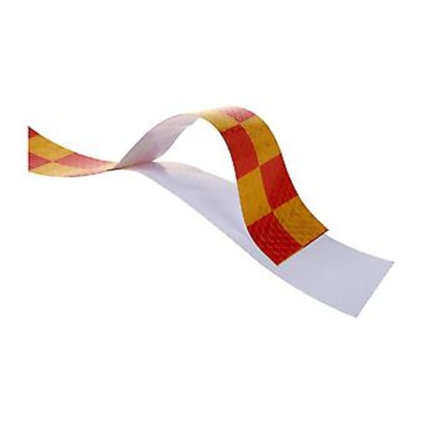 3 stk. 1m Reflekterende Sikkerheds Advarsels Tape Sticker, Rød+gul