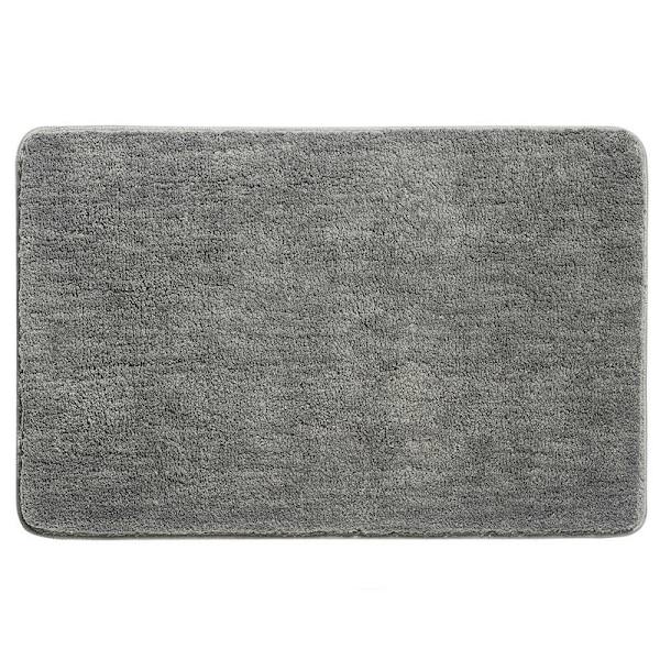 Badrumsmatta, halkfri matta badrum förtjockad matta duschutgång absorberande ultra mjuk mikrofiber golvmatta, snabbtorkande, maskintvättbar, grå
