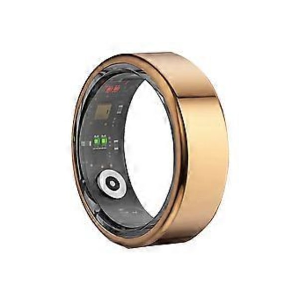 R02 Smart Ring Helseovervåking IP68 Vanntett Multi-Sport Moduser for Android for IOS Rose Gull No.10 19.8mm