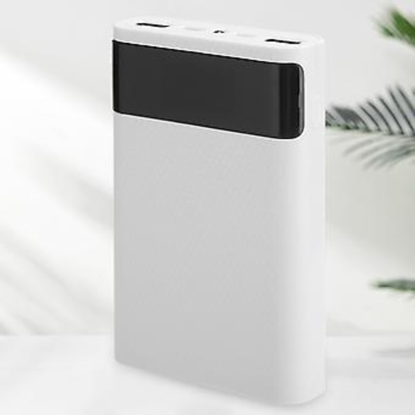 KA4 Högkvalitativ ABS 4 X 18650 Portabel DIY Normal Batterilåda Ingen Svetsning Mobil Power Case Kit för Laddning blanc