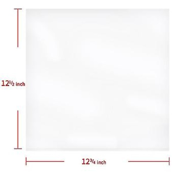 30 flate åpne poser 6,7mil vinylplatebeskyttelse for 12-tommers dobbel / Ga