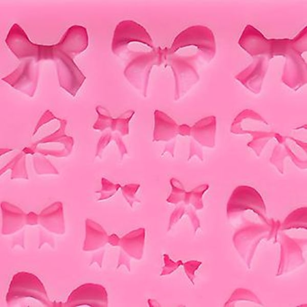 Silikone Neglekunst Form DIY Støbning Bueformet Udskåret Mønster Negledekoration Form til Vedhæng Chokolade Pink