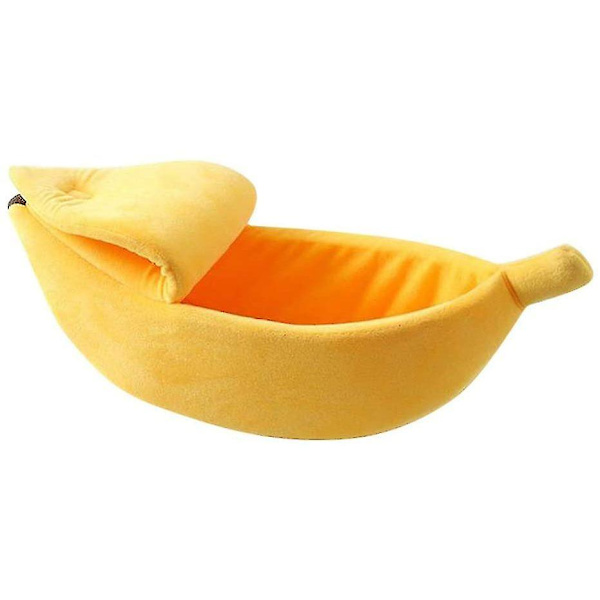 Kreativ bananformet hundehule, varm kattehule, hundebur, kattekurv, hundekurv, isolerende hundetæppe til indendørs udendørs vinterfestival, H