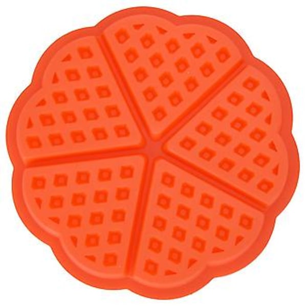 5 Håligheter Silikon Nestle Våfflor Form Kakform Chokladform Muffin Frukost Bakform (Rund)